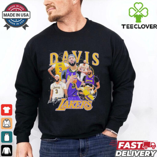 Anthony Davis Los Angeles Lakers signature multi photo player hoodie, sweater, longsleeve, shirt v-neck, t-shirt