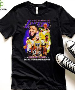 Anthony Davis Star Of Los Angeles Lakers Signature Thank You For The Memories T Shirt