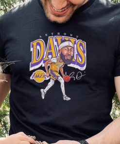 Anthony Davis professional basketball player for the Los Angeles Lakers signature cartoon shirt