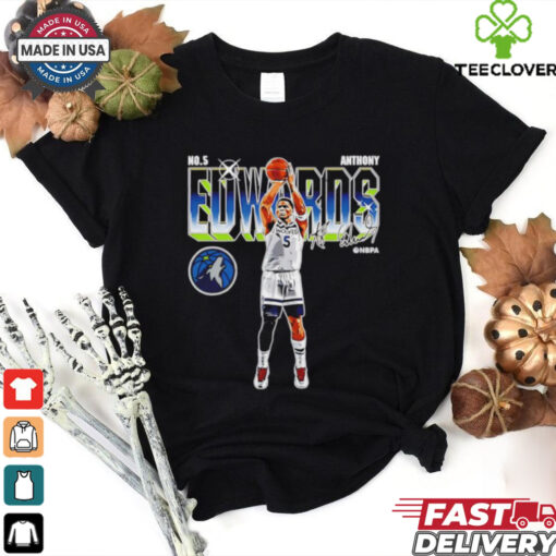 Anthony Edwards Minnesota Timberwolves Futuristic signature shirt