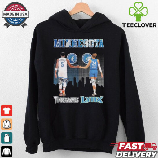 Anthony Edwards Minnesota Timberwolves X Napheesa Collier Minnesota Lynx Signatures Shirt