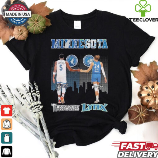 Anthony Edwards Minnesota Timberwolves X Napheesa Collier Minnesota Lynx Signatures Shirt