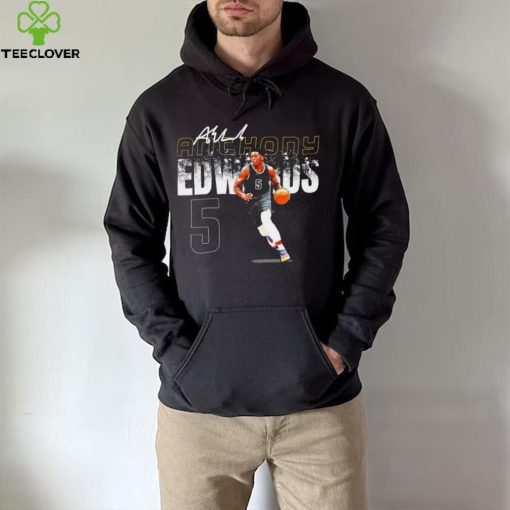 Anthony Edwards professional basketball player Minnesota Timberwolves number 5 signature shirt