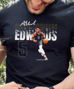 Anthony Edwards professional basketball player Minnesota Timberwolves number 5 signature shirt