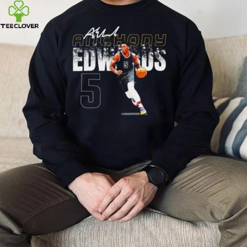 Anthony Edwards professional basketball player Minnesota Timberwolves number 5 signature shirt