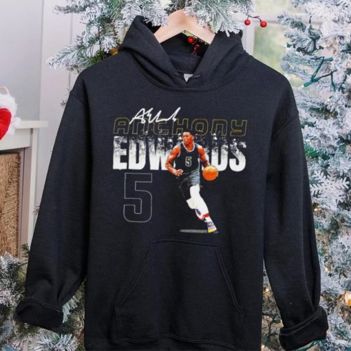Anthony Edwards professional basketball player Minnesota Timberwolves number 5 signature shirt