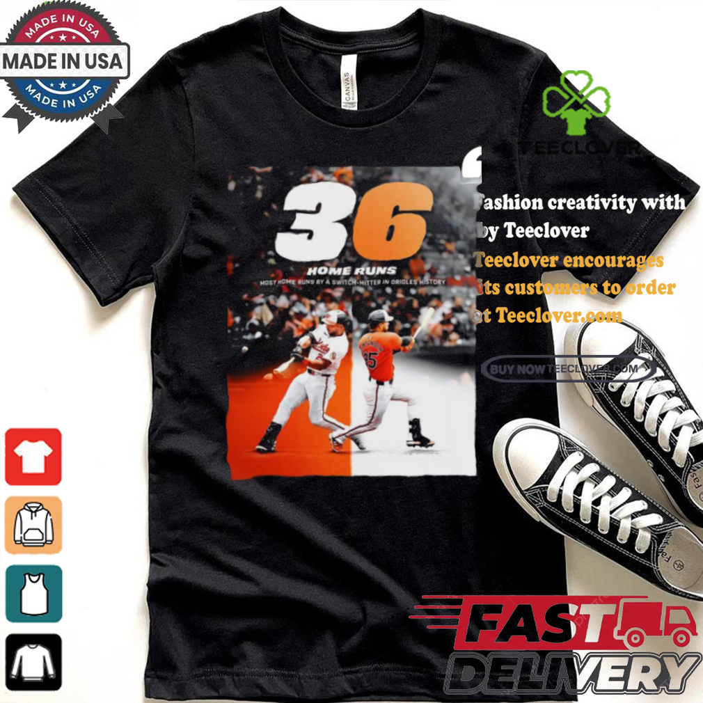 Anthony santander 36 home runs most home runs by a switch hitter in orioles history shirt Anthony santander 36 home runs most home runs by a switch hitter in orioles history shirt