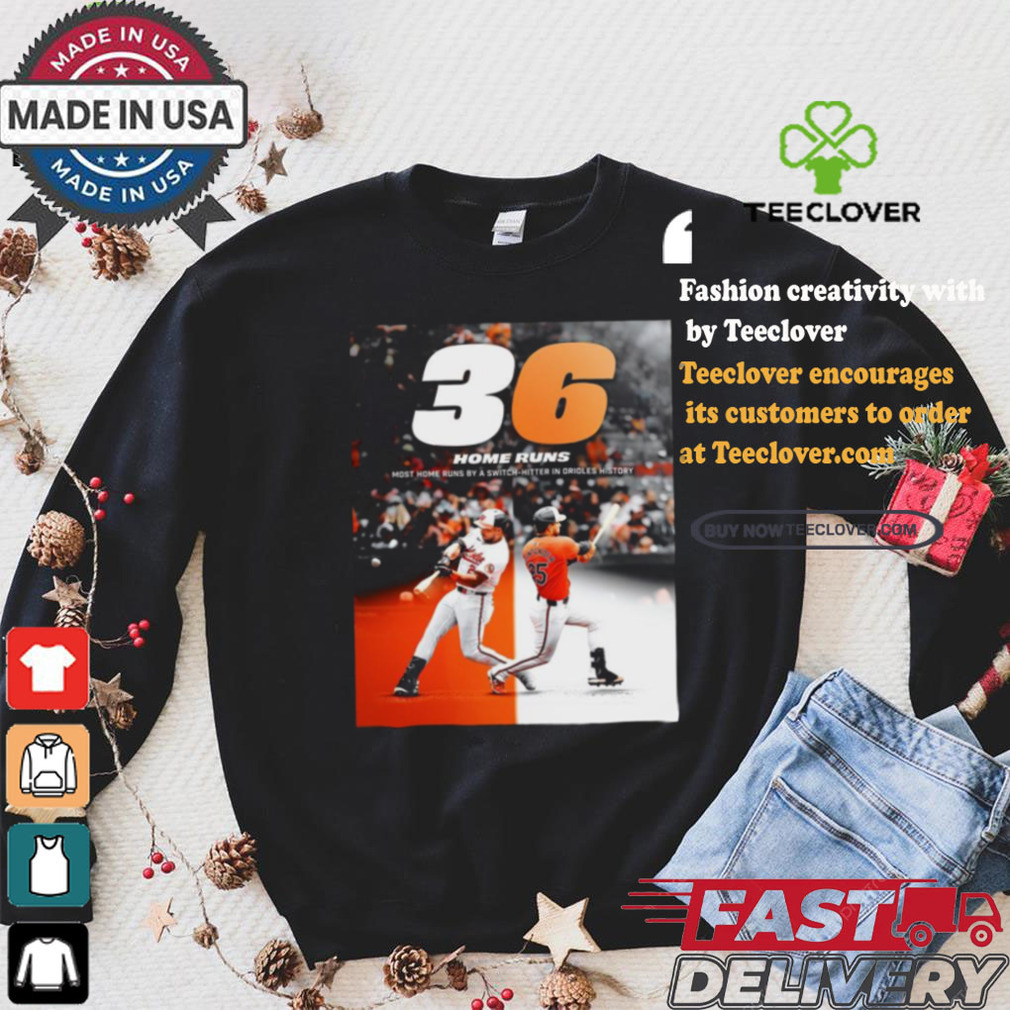 Anthony santander 36 home runs most home runs by a switch hitter in orioles history shirt Anthony santander 36 home runs most home runs by a switch hitter in orioles history shirt