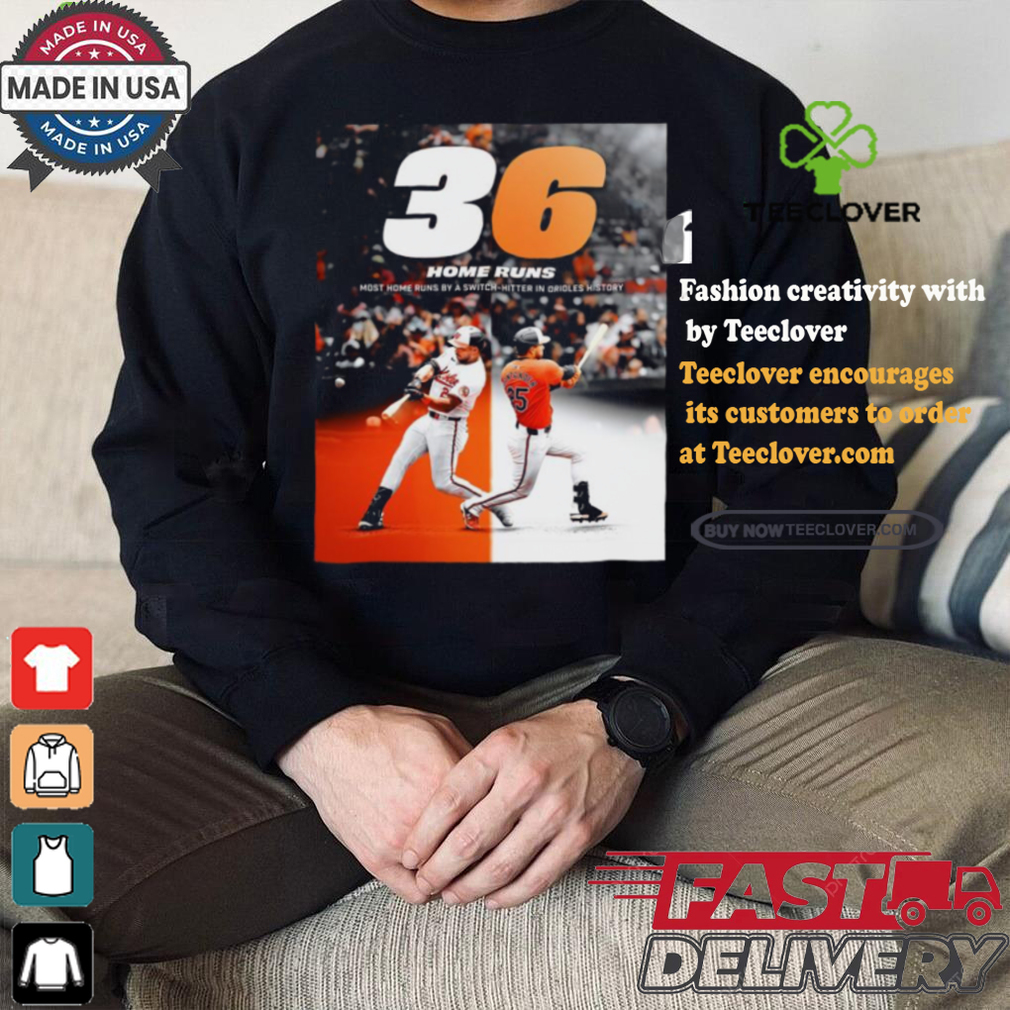 Anthony santander 36 home runs most home runs by a switch hitter in orioles history shirt Anthony santander 36 home runs most home runs by a switch hitter in orioles history shirt