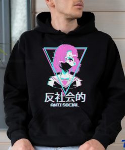 Antisocial Vaporwave Anime Girl Japanese Aesthetic T Shirt 2 Antisocial Vaporwave Anime Girl Japanese Aesthetic T Shirt