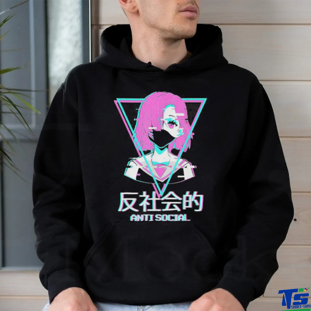 Antisocial Vaporwave Anime Girl Japanese Aesthetic T Shirt Antisocial Vaporwave Anime Girl Japanese Aesthetic T Shirt