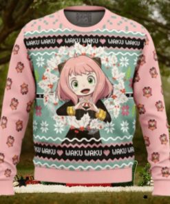 Anya Forger Waku Waku Spy X Family Ugly Christmas Sweater