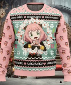 Anya Forger Waku Waku Spy X Family Ugly Christmas Sweater