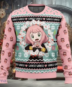 Anya Forger Waku Waku Spy x Family Ugly Christmas Sweater 3D Gift Christmas Funny