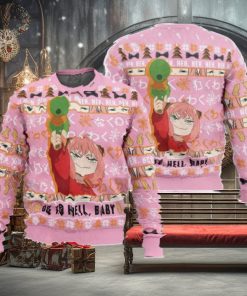 Anya Go To Hell Baby Spy X Family 2024 Best Xmas Knitted Ugly Christmas Sweater Gift For Family