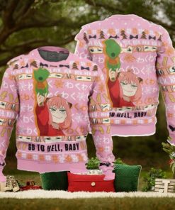 Anya Go To Hell Baby Spy X Family 2024 Best Xmas Knitted Ugly Christmas Sweater Gift For Family