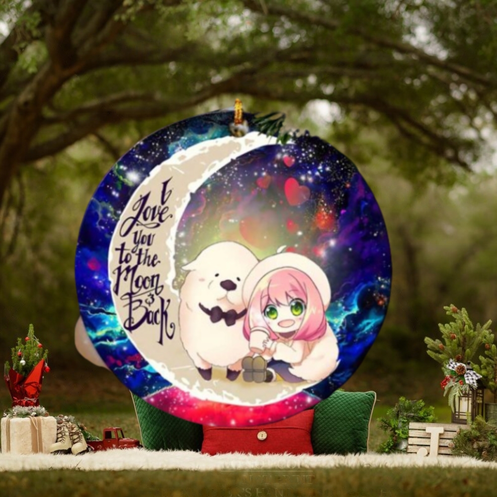 Anya Spy x Family Dog Love You To The Moon Galaxy Perfect Gift For Holiday Ornament Anya Spy x Family Dog Love You To The Moon Galaxy Perfect Gift For Holiday Ornament