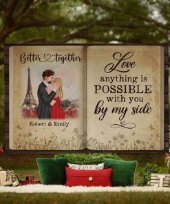 Anything Is Possible With You By My Side Personalized Couple Canvas Print