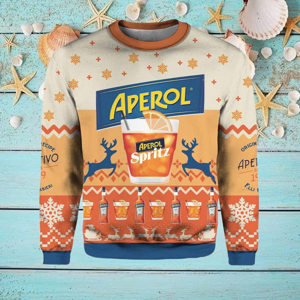 Aperol Spritz Orange Ugly Christmas Sweater Aperol Spritz Orange Ugly Christmas Sweater