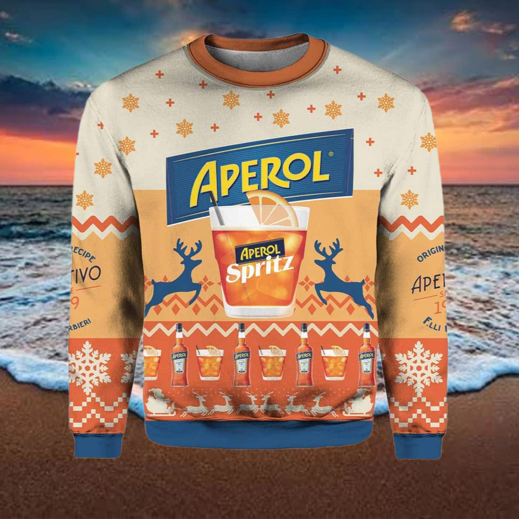 Aperol Spritz Orange Ugly Christmas Sweater Aperol Spritz Orange Ugly Christmas Sweater