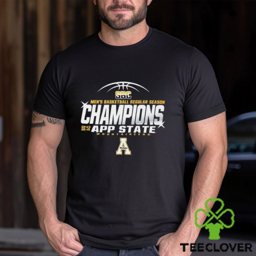 App State Mountaineers 2024 SBC Men's Basketball Regular Season Champions T Shirt App State Mountaineers 2024 SBC Men's Basketball Regular Season Champions T Shirt