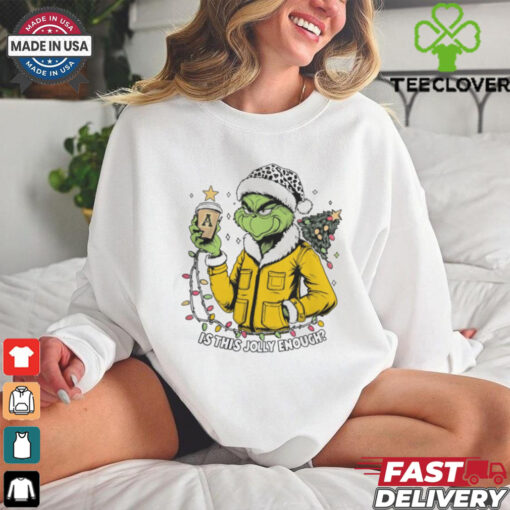Appalachian State Mountaineers x Santa Grinch Is This Jolly Enough Merry Christmas Shirt