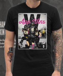 Appalachian state mountaineers football app wins 13 9 become 2023 cure bowl champions poster shirt