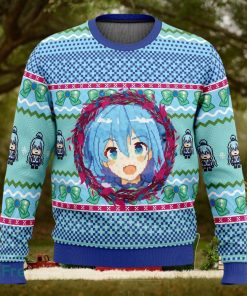 Aqua KonoSuba Sweater Xmas Funny All Over Print Gift For Fans Ugly Christmas
