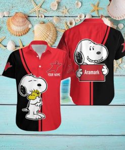 Aramark Logo Brand Snoopy Hawaiian Shirt Gift Summer