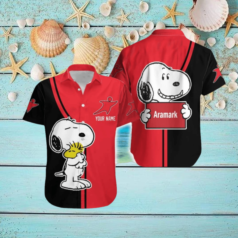 Aramark Logo Brand Snoopy Hawaiian Shirt Gift Summer Aramark Logo Brand Snoopy Hawaiian Shirt Gift Summer