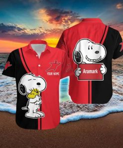 Aramark Logo Brand Snoopy Hawaiian Shirt Gift Summer