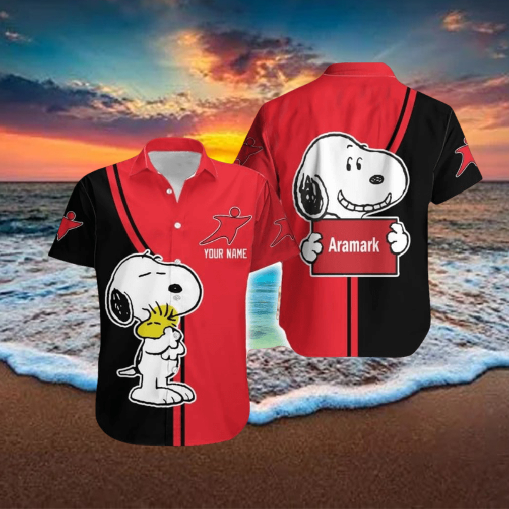 Aramark Logo Brand Snoopy Hawaiian Shirt Gift Summer Aramark Logo Brand Snoopy Hawaiian Shirt Gift Summer