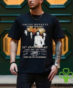 Arctic Monkeys World Tour 2023 21st Anniversary 2002 – 2023 Thank You For The Memories T Shirt