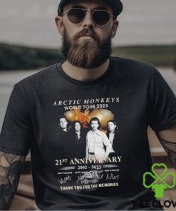 Arctic Monkeys World Tour 2023 21st Anniversary 2002 – 2023 Thank You For The Memories T Shirt