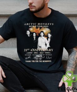 Arctic Monkeys World Tour 2023 21st Anniversary 2002 – 2023 Thank You For The Memories T Shirt
