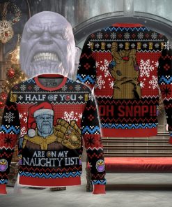 Are On My Nauchty List Thanos Ugly Sweater