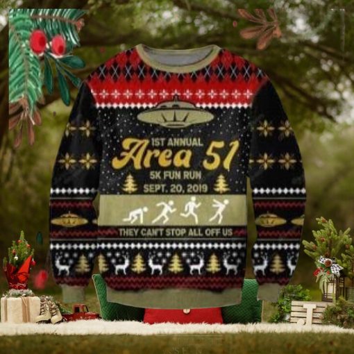Area 51 3D Knitting Pattern Print Ugly Christmas Sweater Perfect Holiday Gift