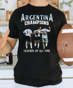 Argentina Champions Legends Of All Time Signatures T Shirt