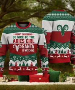 Aries Girl All Merry Christmas Be Nice Sweater Trending For Men And Women Gift Holidays
