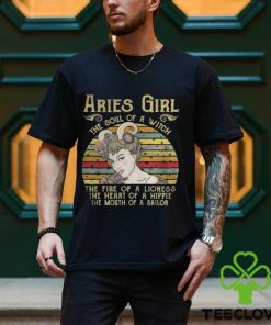 Aries Girl The Soul Of A Witch – Zodiac Pride Vintage T Shirt