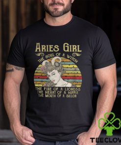 Aries Girl The Soul Of A Witch – Zodiac Pride Vintage T Shirt