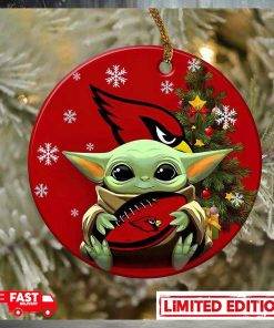 Arizona Cardinals Baby Yoda NFL 2023 Christmas Tree Decorations Ornament