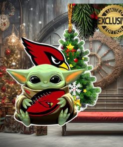 Arizona Cardinals Baby Yoda NFL Christmas Tree Decorations Ornament