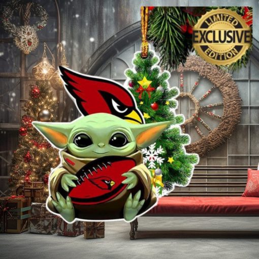 Arizona Cardinals Baby Yoda NFL Christmas Tree Decorations Ornament