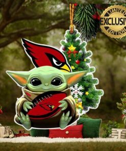 Arizona Cardinals Baby Yoda NFL Christmas Tree Decorations Ornament