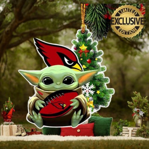 Arizona Cardinals Baby Yoda NFL Christmas Tree Decorations Ornament