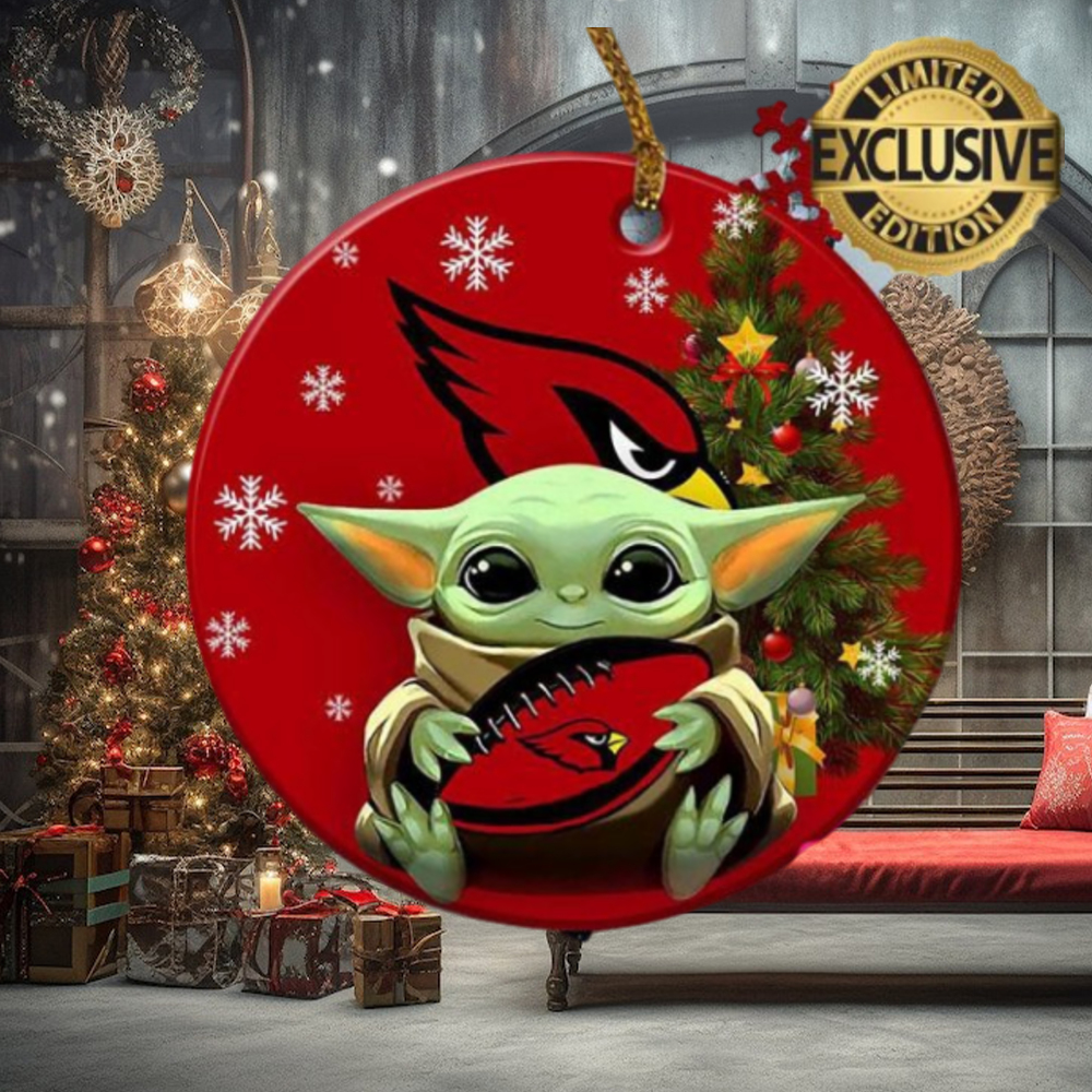 Arizona Cardinals Baby Yoda NFL Gifts For Fan Ceramic Christmas Tree Decorations Ornament Arizona Cardinals Baby Yoda NFL Gifts For Fan Ceramic Christmas Tree Decorations Ornament