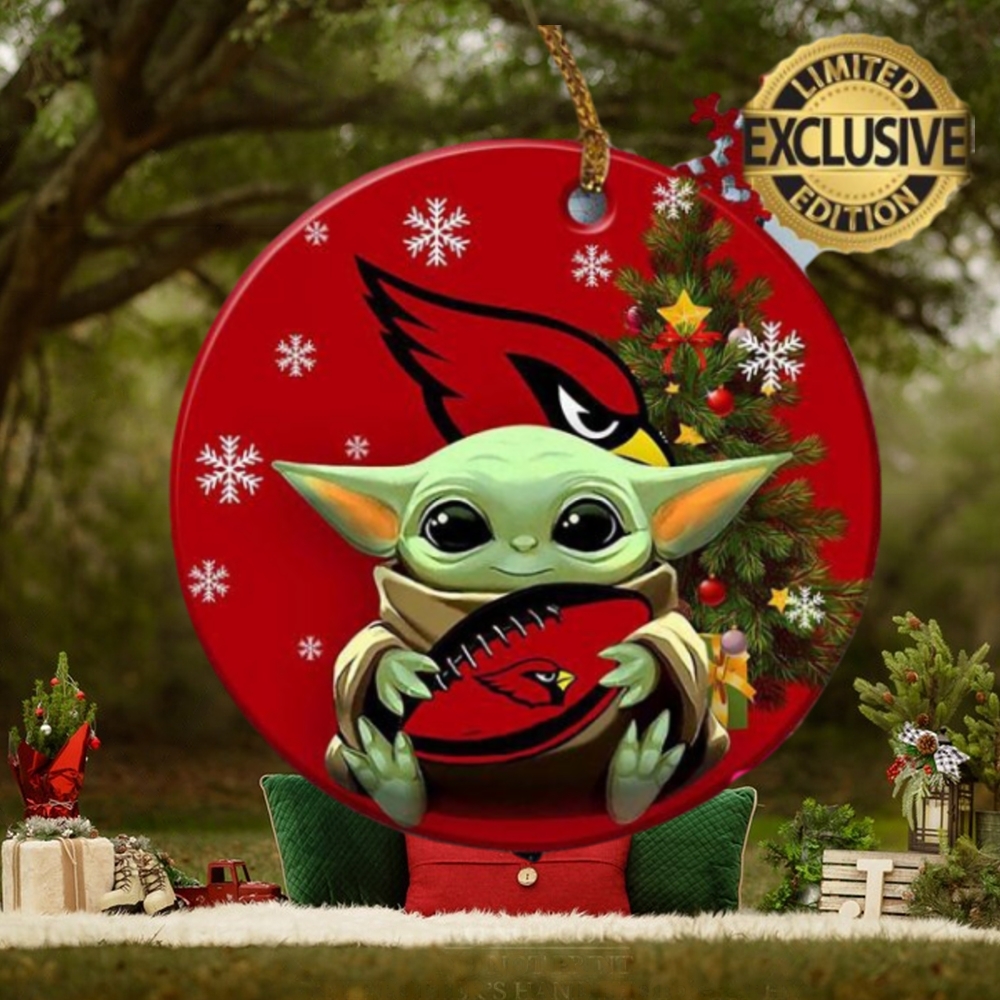 Arizona Cardinals Baby Yoda NFL Gifts For Fan Ceramic Christmas Tree Decorations Ornament Arizona Cardinals Baby Yoda NFL Gifts For Fan Ceramic Christmas Tree Decorations Ornament