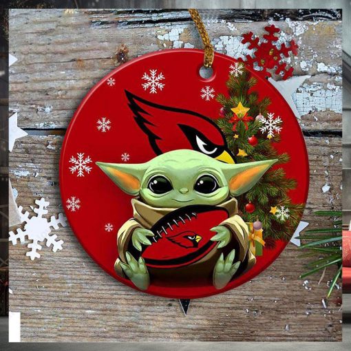 Arizona Cardinals Baby Yoda Ornament Christmas Tree Decorations NFL Gifts