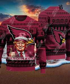 Arizona Cardinals Christmas Donald Trump Knitted Sweater